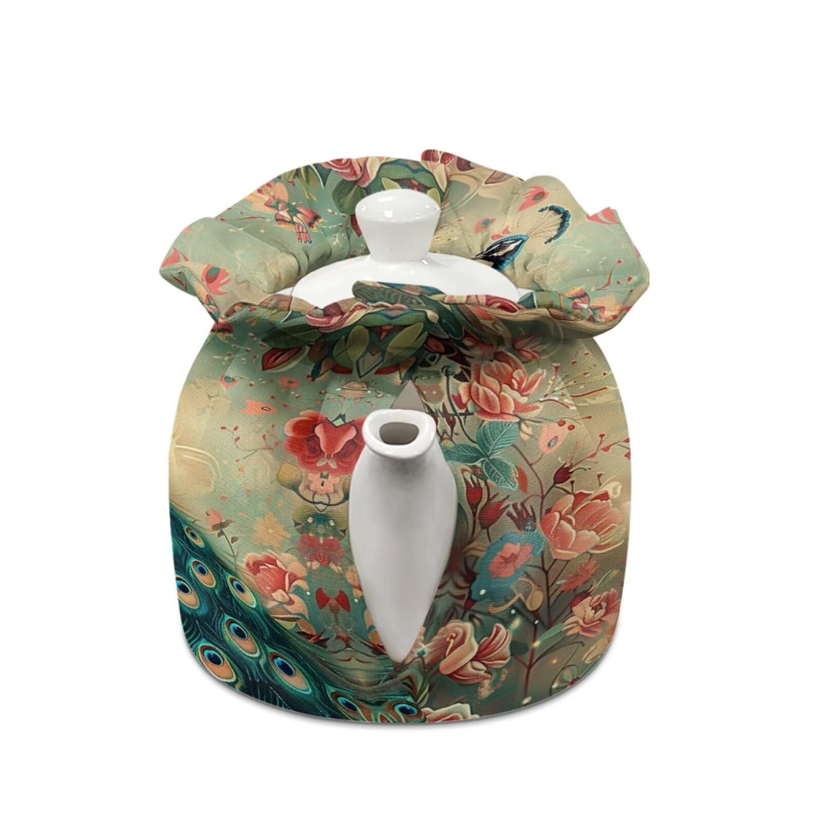 Peacock Tea Cozy for Teapot - Insulated Large Teapot Cover to Keep Tea Warm | Machine Washable Kitchen Accessory | Perfect for Home, Tea Parties & Table Decor | Ideal for Afternoon Tea, Hosting Guests & Cozy Kitchen Moments