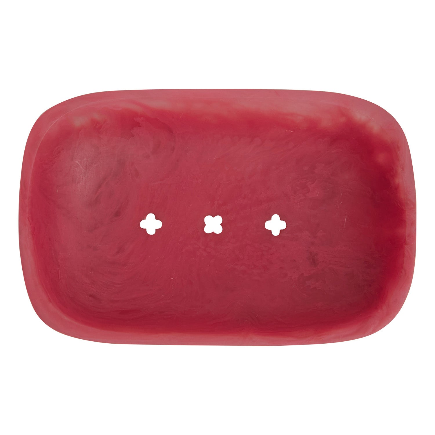 Daja Soap Dish with Drainage - Rustproof Stainless Steel Bathroom Organizer for Sink, Shower, and Countertop - Raspberry Red (Perfect for Home, Hotel, and Spa Use)