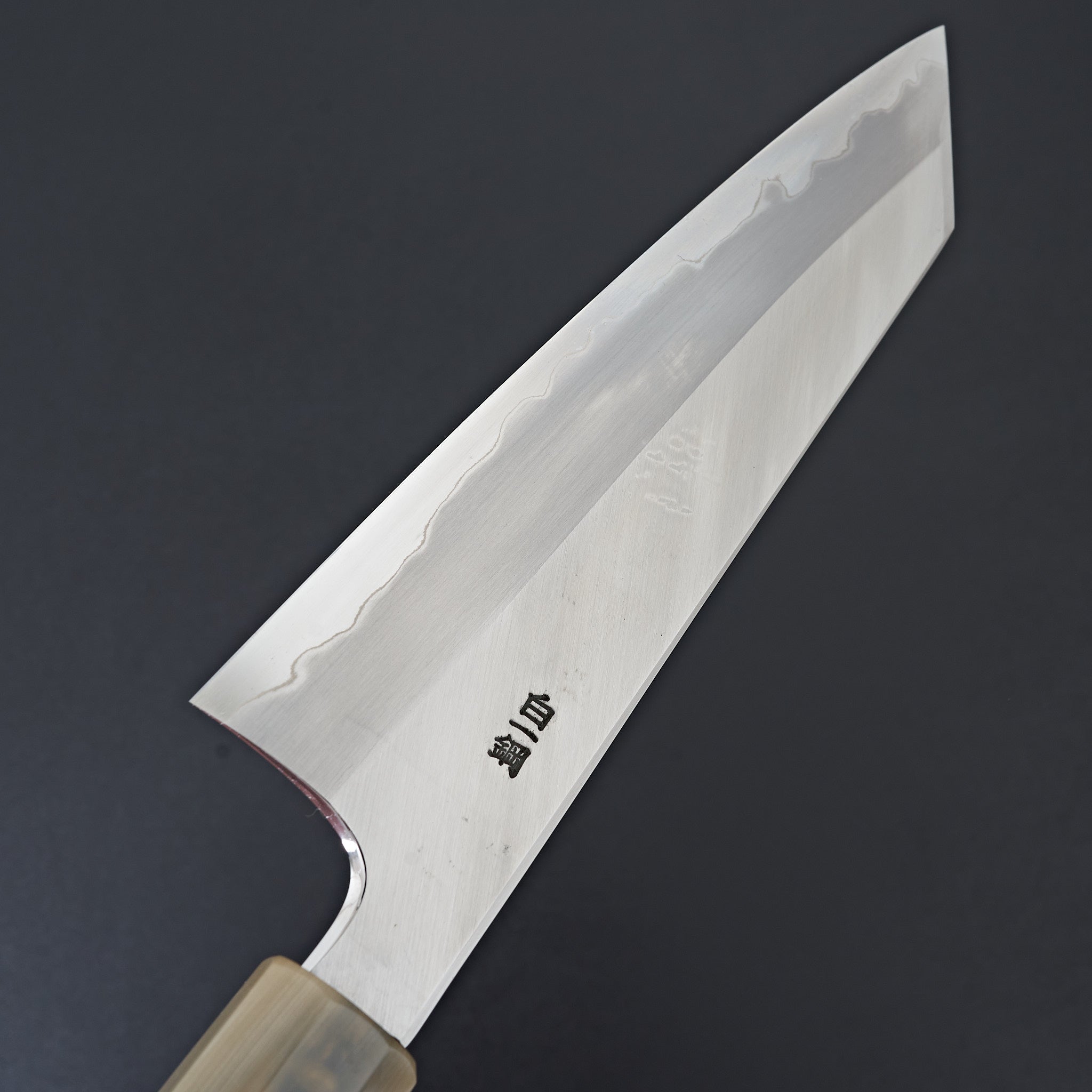 Hitohira Togashi White #1 Stainless Clad Migaki Kiritsuke Gyuto 210mm Japanese Chef Knife with Taihei Makassar Ebony Handle - Perfect for Sushi, Meat Cutting & Professional Kitchen Use