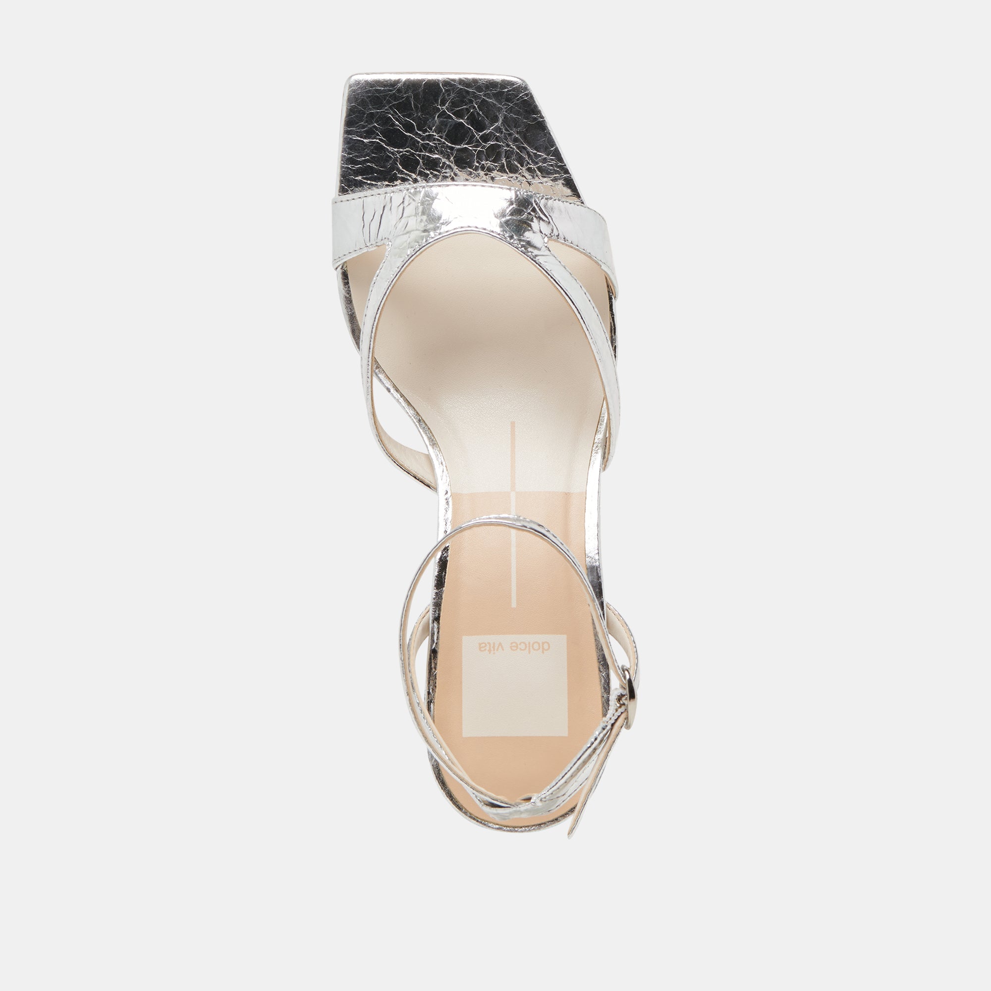 BECKI Women's Silver Distressed Leather Heels - Stylish High Heel Pumps for Party, Wedding & Evening Events