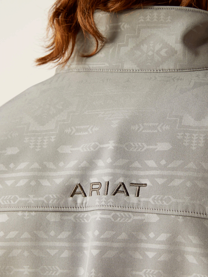Ariat Men's Vernon 2.0 Softshell Jacket - Waterproof Windbreaker, Lightweight Insulated Outdoor Jacket for Hiking, Hunting & Casual Wear (Jetty Gray Embossed)