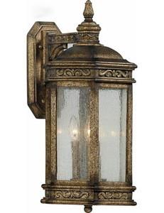 Quoizel VH8412DS Dark Silver Outdoor Wall Lantern - 3-Light Vanderhorst Collection Exterior Lighting for Porch, Patio & Garden Decor