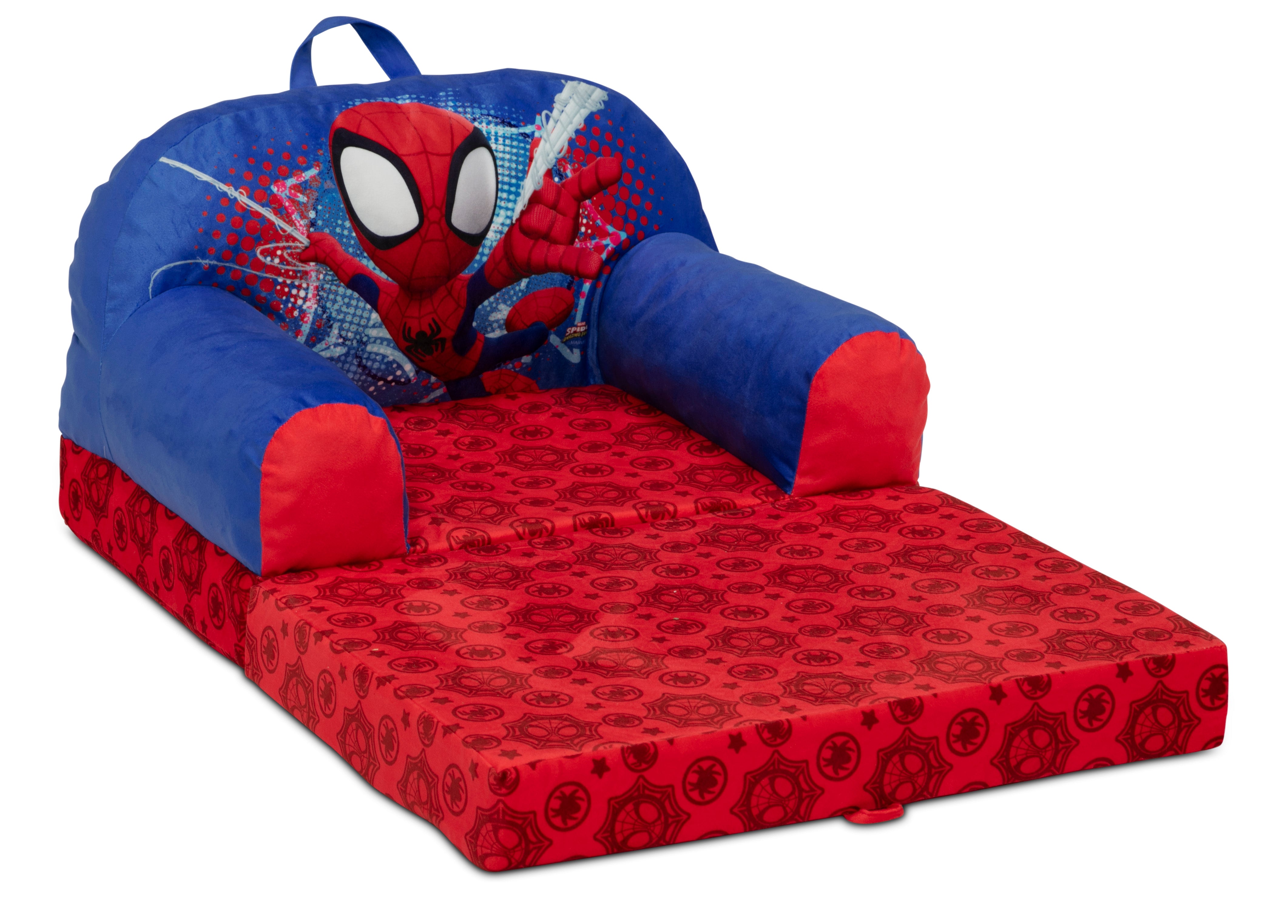Spidey and His Amazing Friends Cozee Buddy Flip Out Chair - Kids Lounge Chair for Playroom, Bedroom & Reading Nook | Soft Plush Flip Open Seat for Toddlers & Children