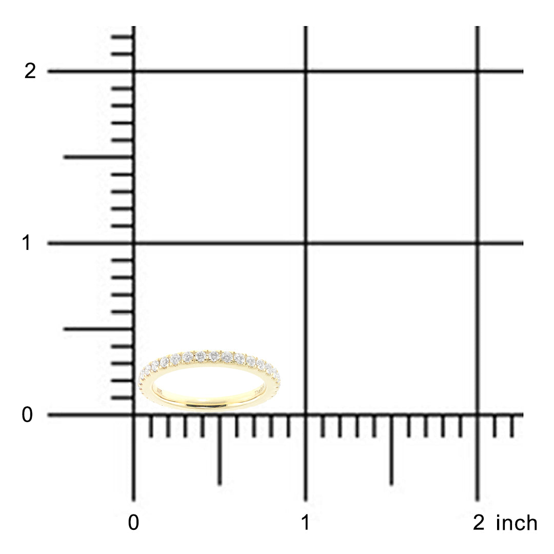 14K Yellow Gold Diamond Eternity Ring for Women - Perfect for Anniversaries, Weddings & Special Occasions