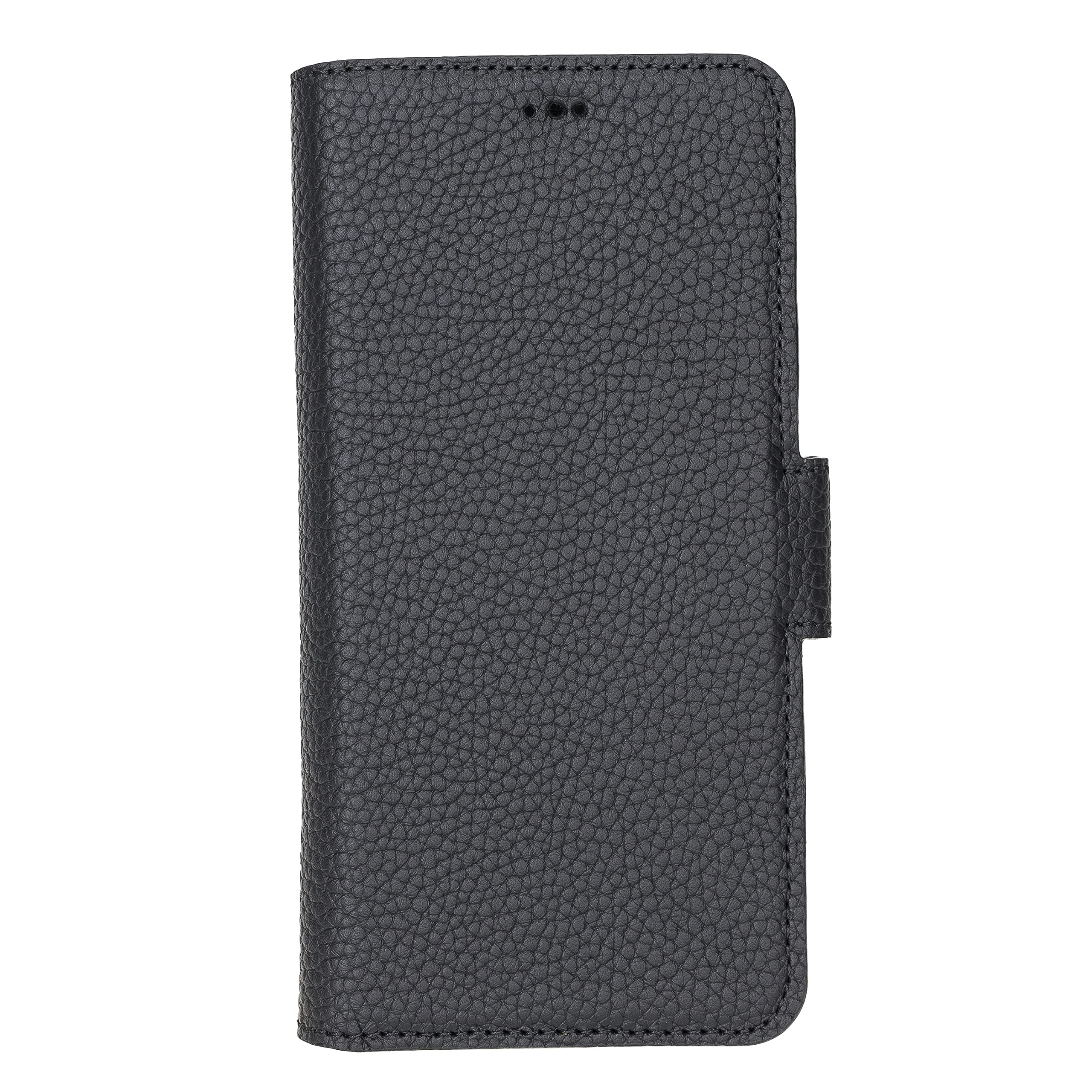Premium Full Grain Leather Samsung Galaxy S21 Wallet Case - Magnetic Flip Cover with Card Holder & Kickstand | Slim Protective Folio Phone Case for Daily Use, Travel & Business (Floater Black)