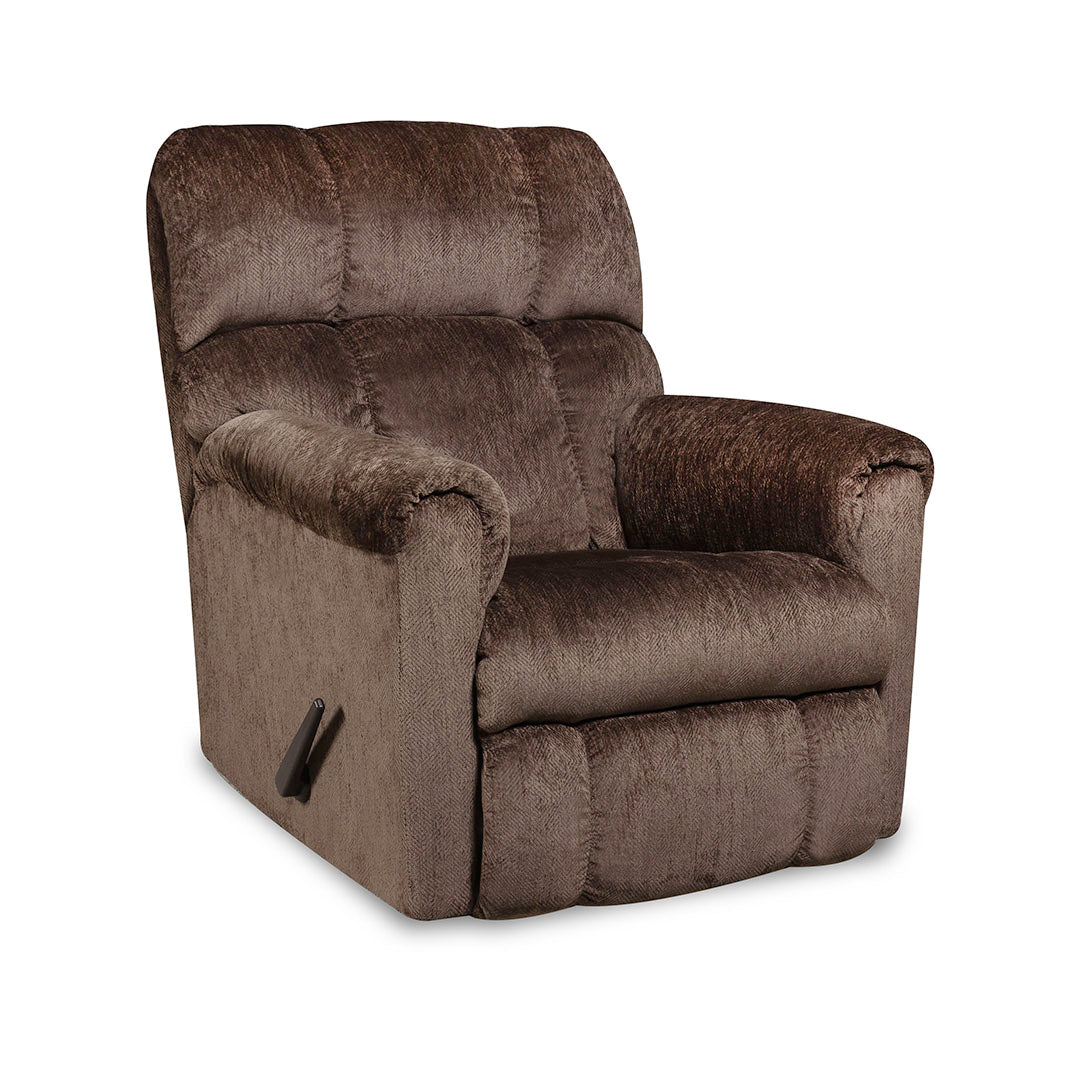 Norton Rocker Recliner Chair - Plush Comfort Leather Reclining Chair with Padded Armrests | Perfect for Living Room, Home Theater & Relaxation