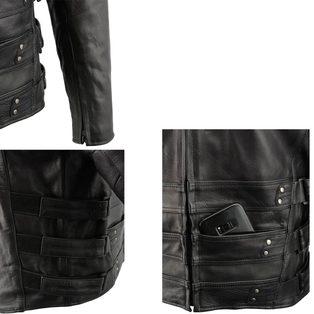 Milwaukee Men's Motorcycle Jacket - Durable Leather Biker Jacket for Riding & Outdoor Adventures - Perfect for Motorcycle Enthusiasts & Casual Wear