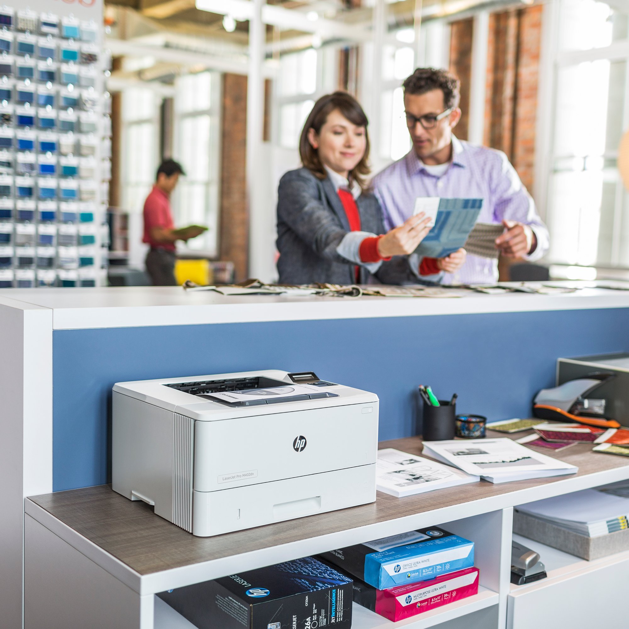 HP LaserJet Pro M402dn Monochrome Laser Printer - Fast & Reliable Wireless Printing, Amazon Dash Replenishment Ready (Renewed/Refurbished) - Perfect for Home Office & Small Business Use