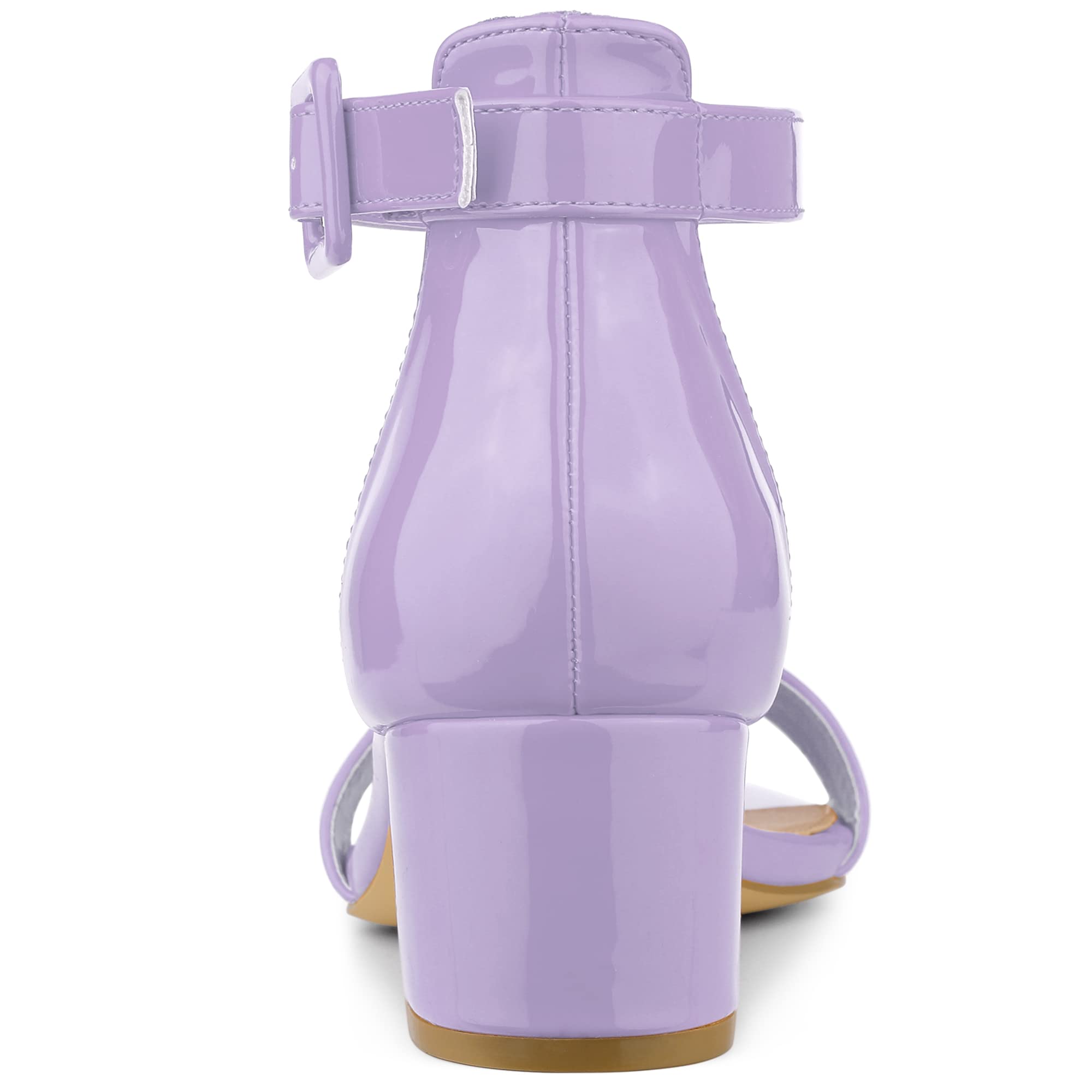 Allegra K Women's Block Low Heel Ankle Strap Sandals - Comfortable Summer Dress Shoes for Casual Outings, Weddings & Beach Vacations