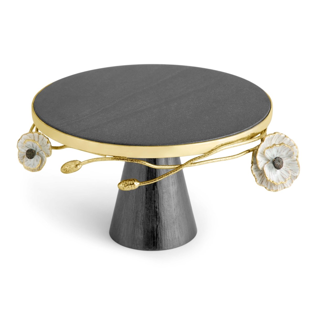 Elegant Anemone Cake Stand & Knife Set - 3 Tier Dessert Display with Stainless Steel Server - Perfect for Wedding, Birthday Parties & Tea Time Dessert Presentation