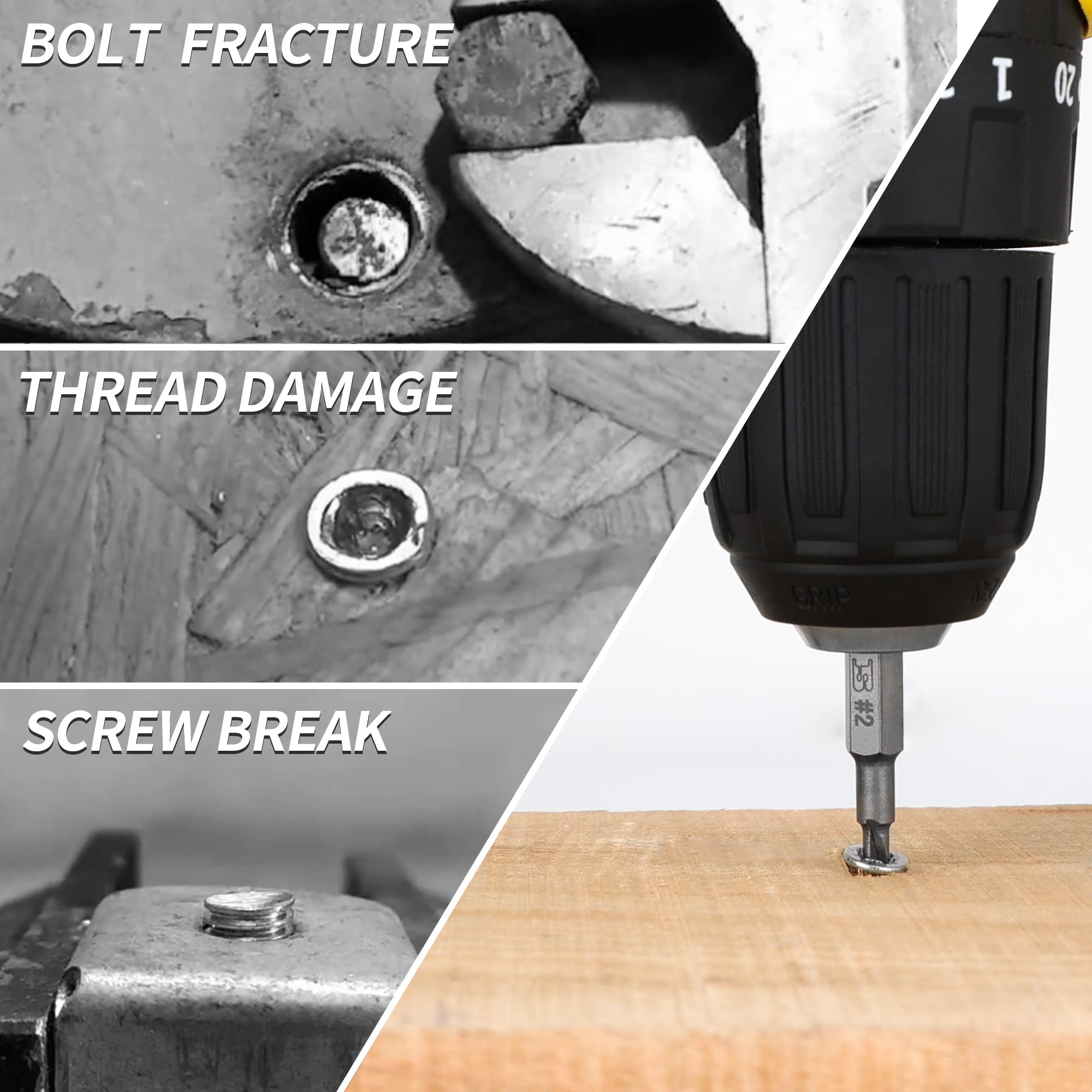 6-Piece Screw Extractor Set for Automotive & Woodworking Repairs