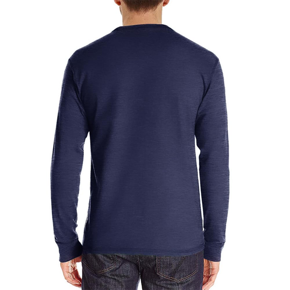 Men's Casual Short Sleeve Henley Shirt - Comfortable Button Up T-Shirt with Chest Pocket for Everyday Wear, Work & Outdoor Activities