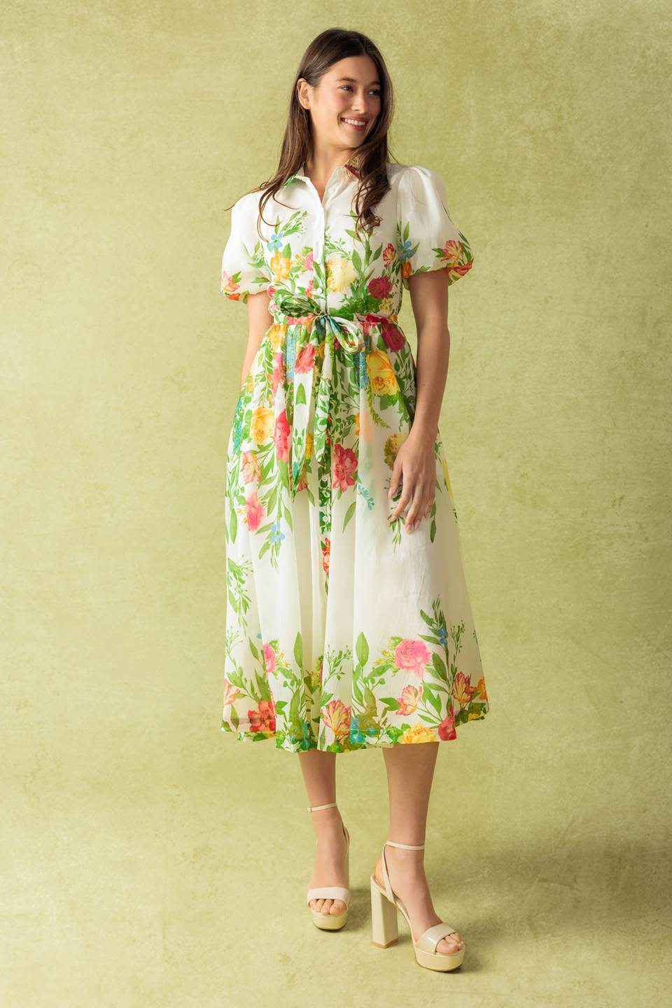 MUCH TO DO Floral Print Midi Dress - Elegant Summer Dress for Women, Perfect for Parties, Weddings & Casual Outings