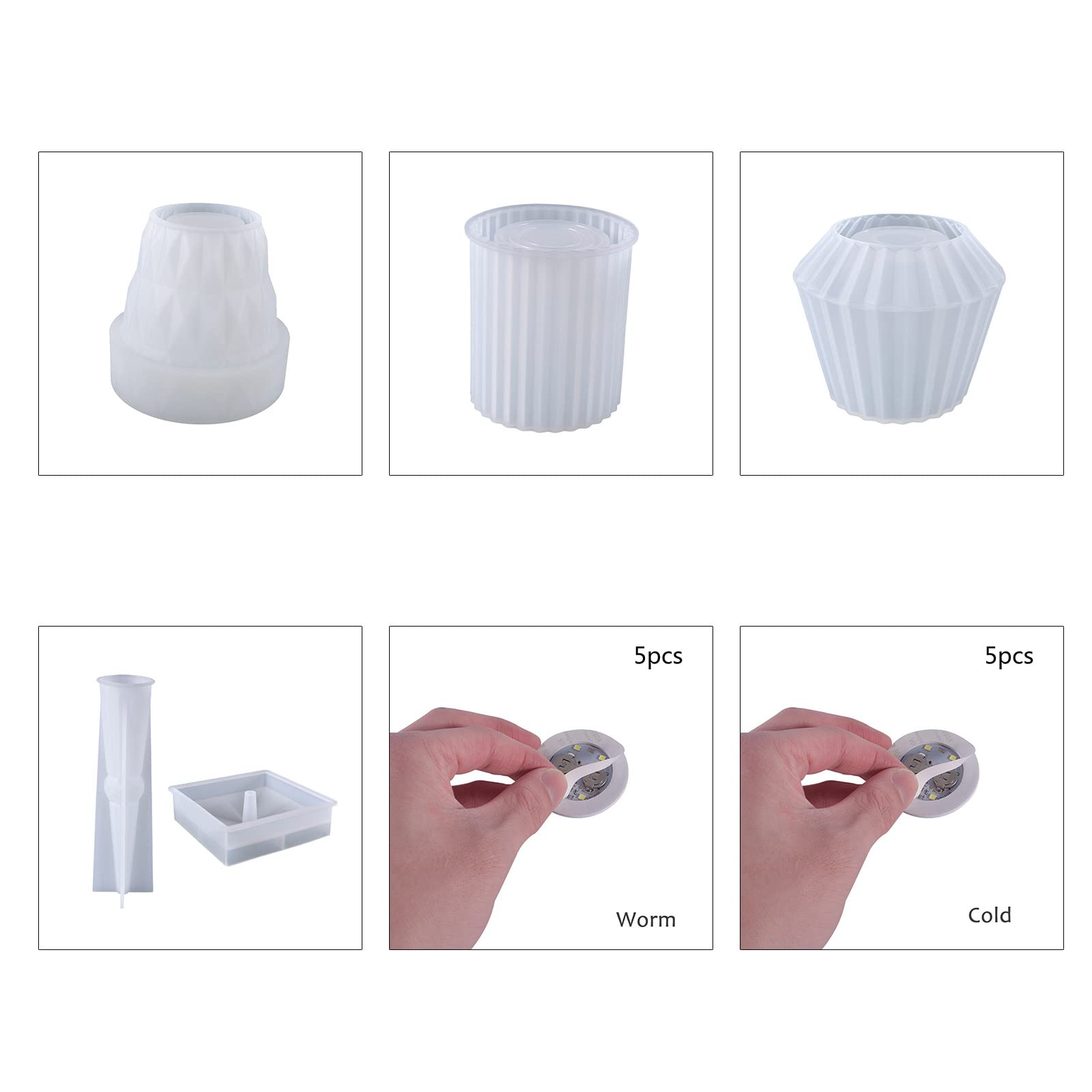 DIY Silicone Resin Table Lamp Molds - Epoxy Casting Crafts for Table Lampshade Making, Home & Office Desktop Decoration - Perfect for Crafting, Wedding Centerpieces, and Bedroom Nightstand Decor