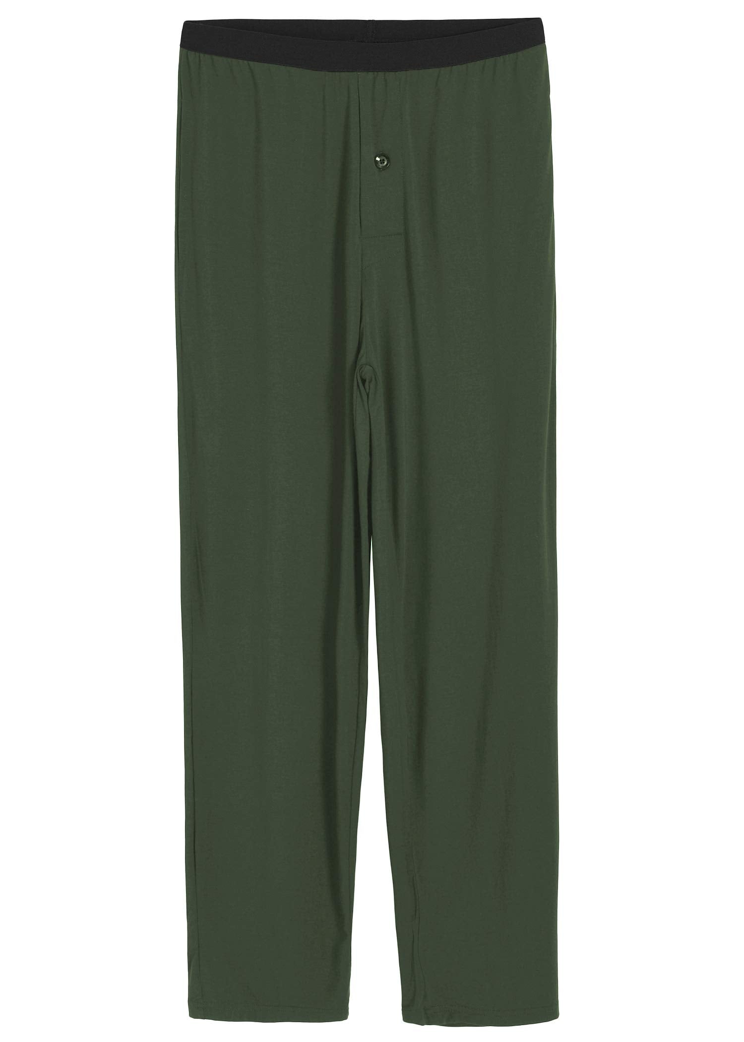 Breathable Men's Bamboo Viscose Pajama Pants with Pockets - Soft Lounge Sleepwear for Comfortable Night & Relaxing at Home