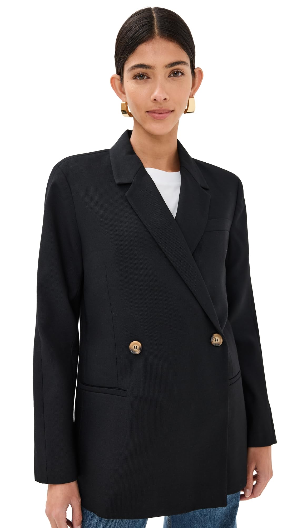 ANINE BING Women's Kaia Blazer - Slim Fit Stretch Blazer for Women | Office Wear, Business Casual & Evening Outfits | Perfect for Work, Meetings & Special Occasions