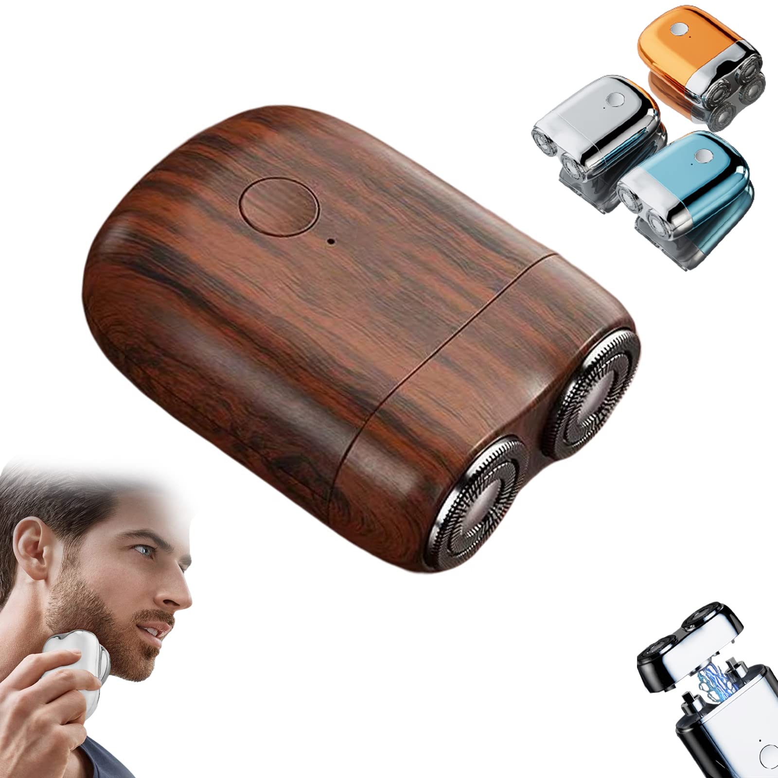Portable Electric Shaver for Men - Mini USB Rechargeable Travel Razor, Compact Pocket Size Shaver for Smooth Shaving - Perfect for Business Trips, Gym Bags & Daily On-the-Go Grooming (1PCS)