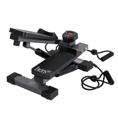 Mini Stepper with Resistance Bands - Portable Home Exercise Equipment for Cardio & Toning | Perfect for Small Spaces, Home Gym & Office Workouts