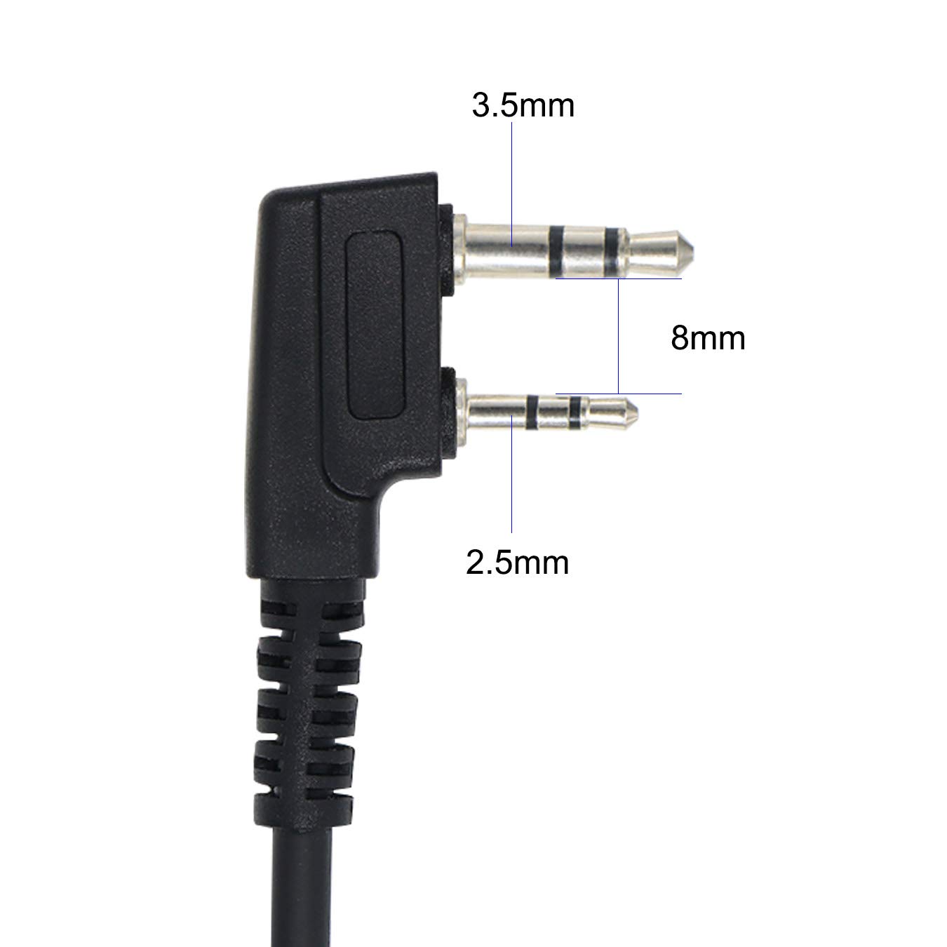 Professional Shoulder Speaker Microphone with 3.5mm Audio Jack - Compatible with Retevis, Baofeng, Kenwood & Samcom Radios (RT22/RT68/RT21/H-777/RT86/RT27/RT15/RB89/UV-5R/5RM) - Walkie Talkie Accessory for Security, Construction & Outdoor Adventures (1 Pack)