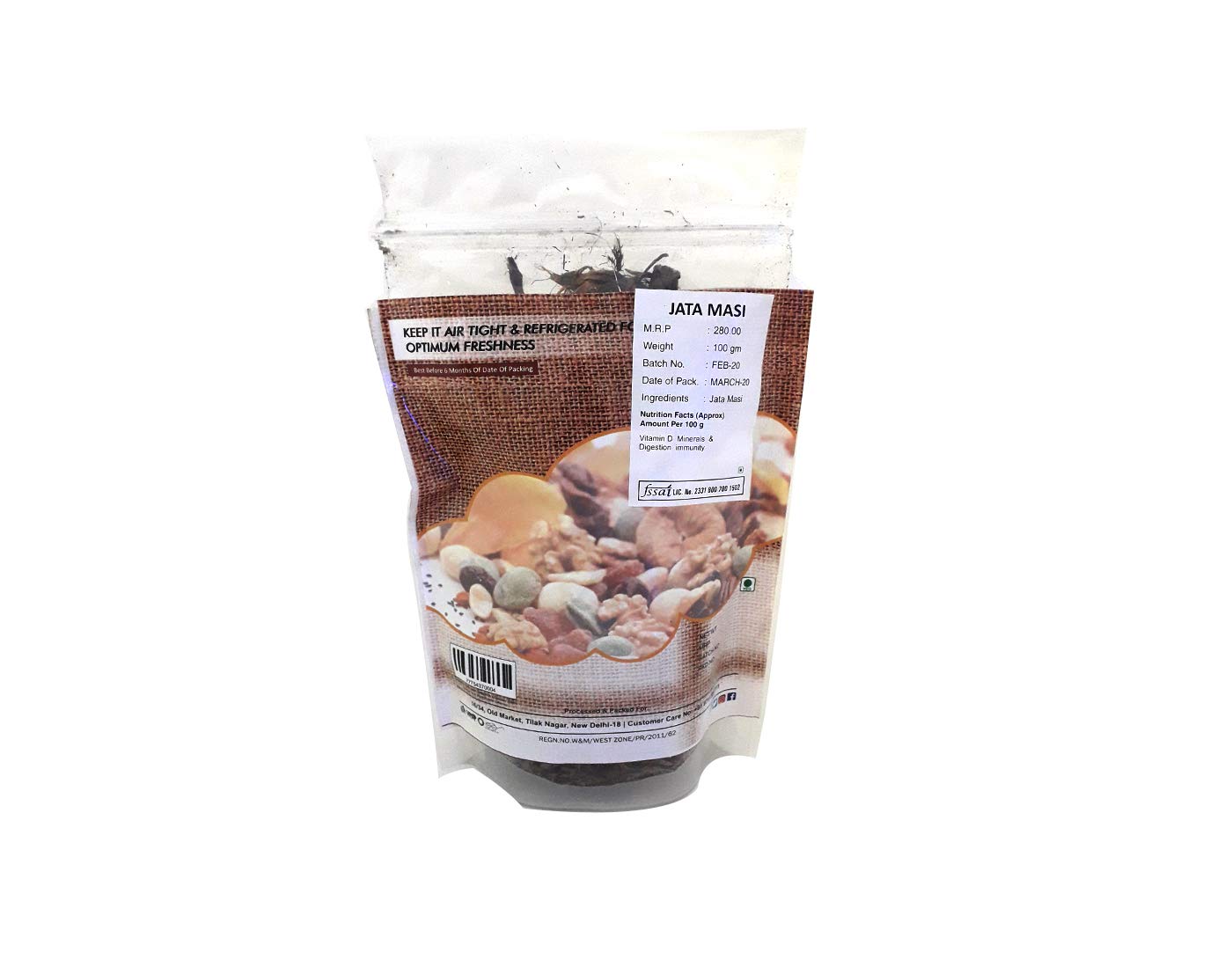 Premium Ashoka Dry Fruit Mart Jata MASI (100g) - Natural & Healthy Snack for Energy Boost, Perfect for Hiking, Travel & Office Breaks