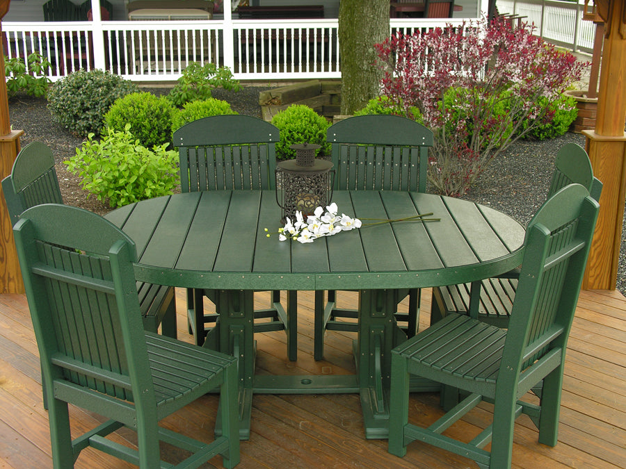 LuxCraft 4' x 6' Oval Dining Table Set for 6 - Modern Kitchen & Dining Room Furniture - Perfect for Family Gatherings, Dinner Parties & Small Spaces