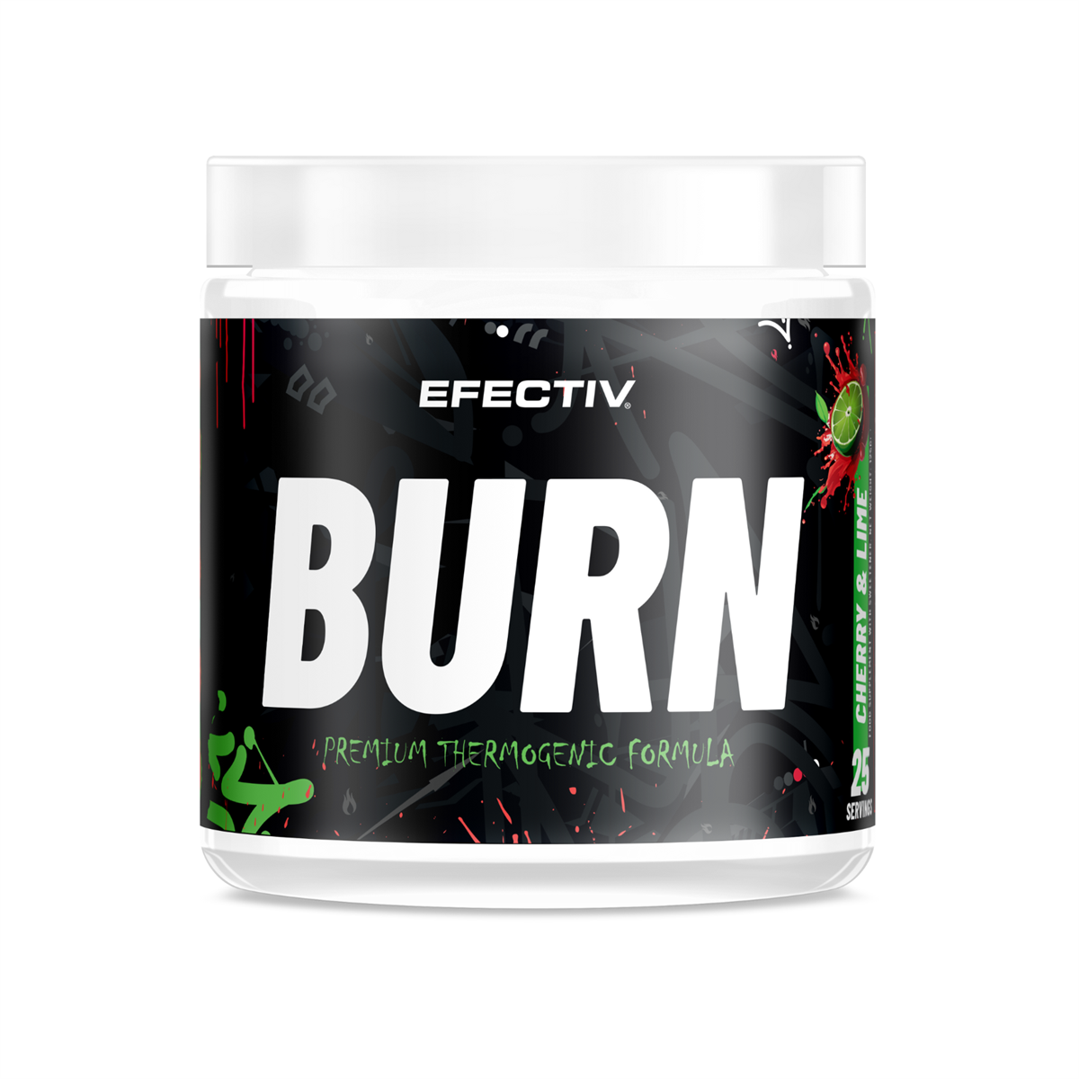 Efectiv Nutrition BURN Thermogenic Fat Burner Supplement - 125g | Apple or Cherry Lime Flavor | Weight Loss & Energy Booster for Workouts & Active Lifestyle