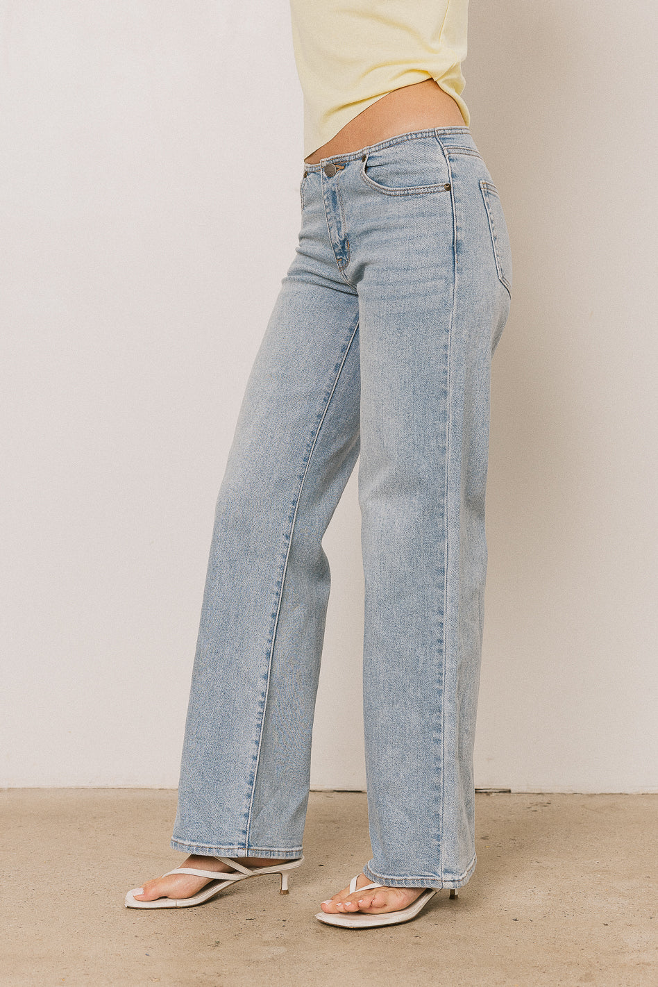 Livy No Waistband Straight Leg Jeans for Women - Light Wash Denim Pants, Comfortable Stretch Fabric, High Rise Trousers | Perfect for Casual Wear, Office Outfits & Everyday Fashion