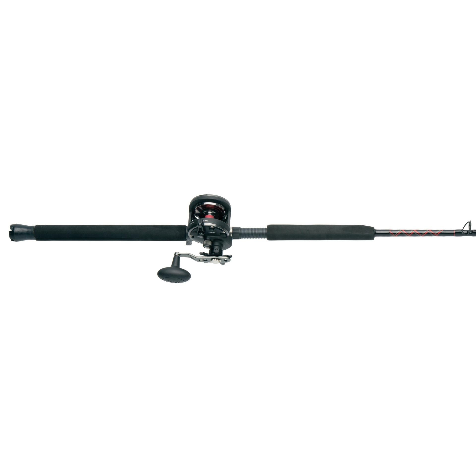 Warfare™ Star Drag Conventional Fishing Rod and Reel Combo - Saltwater & Freshwater Angling for Bass, Trout, and Offshore Fishing