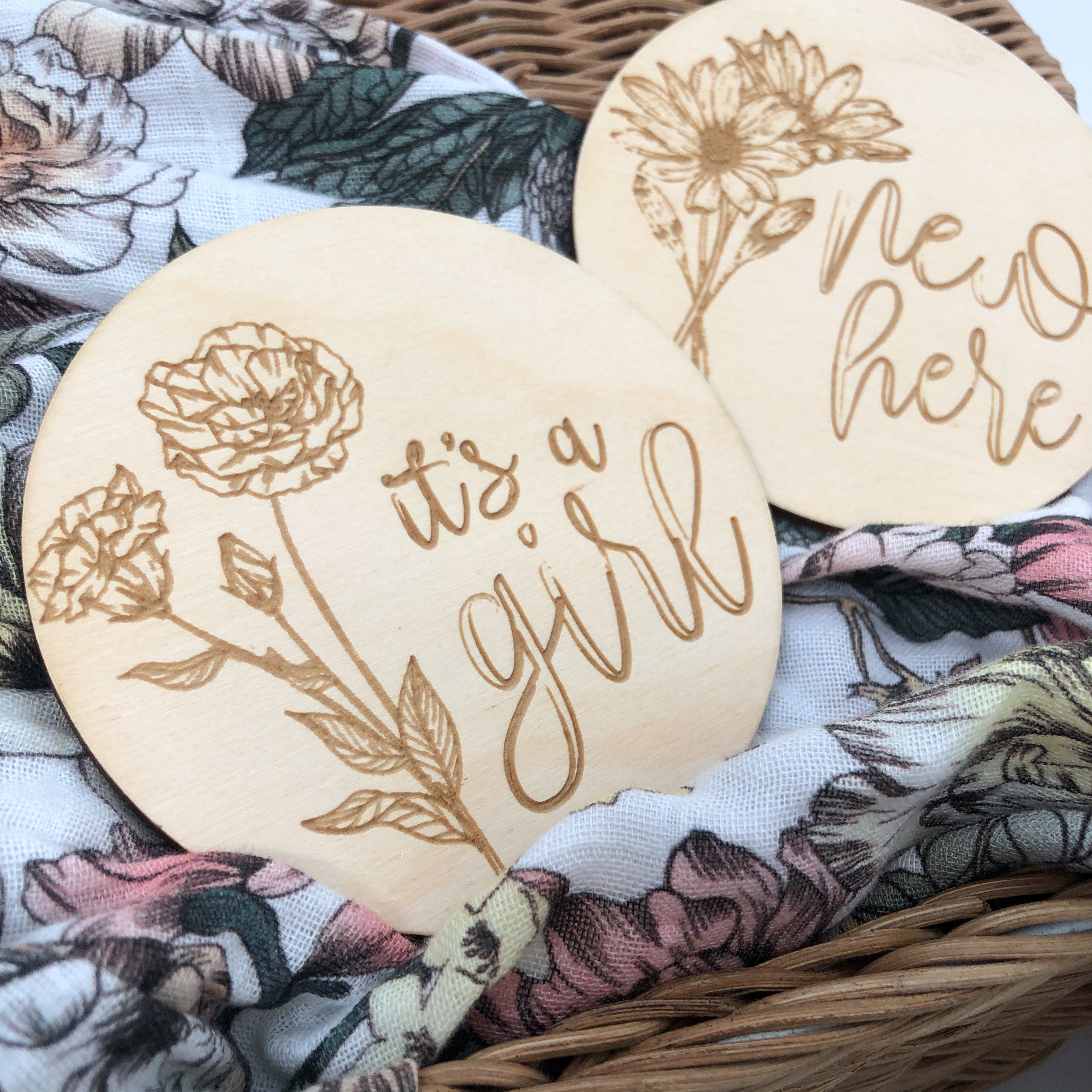 Boho Baby Milestone Plaques - Timber Wooden Announcement Signs for Newborns, First Birthday & Photo Props - Perfect for Nursery Decor, Baby Showers & Gender Reveals
