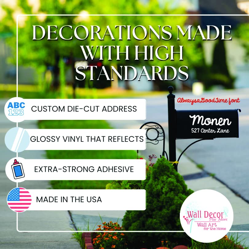 Custom Vinyl Mailbox Address Numbers - Personalized Decal Stickers (Set of 2, 11x5.5 Inches) for Home, Apartment & Business Mailbox Identification