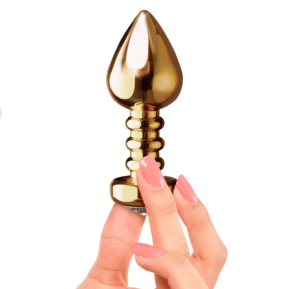 Premium Gold Metal Luv Butt Plug - Sensual Adult Toy for Couples & Solo Play - Perfect for BDSM, Roleplay & Spicing Up Your Intimate Moments