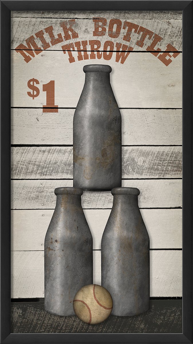 Vintage Milk Bottle Circus Wall Art - Ready to Hang Decor for Home, Nursery & Kids Room - Perfect for Circus Themed Parties & Playroom Decorations