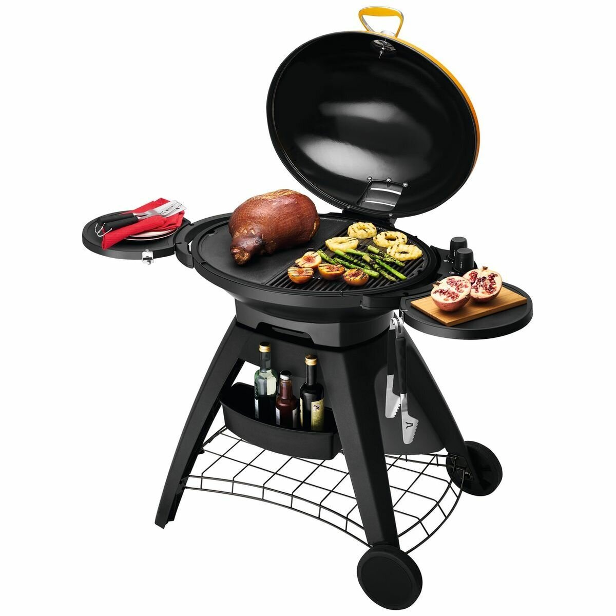 Beefeater Bigg Bugg Amber Mobile LPG BBQ Grill - Model BB722AA - Portable Outdoor Gas Grill for Camping, Tailgating & Backyard BBQs