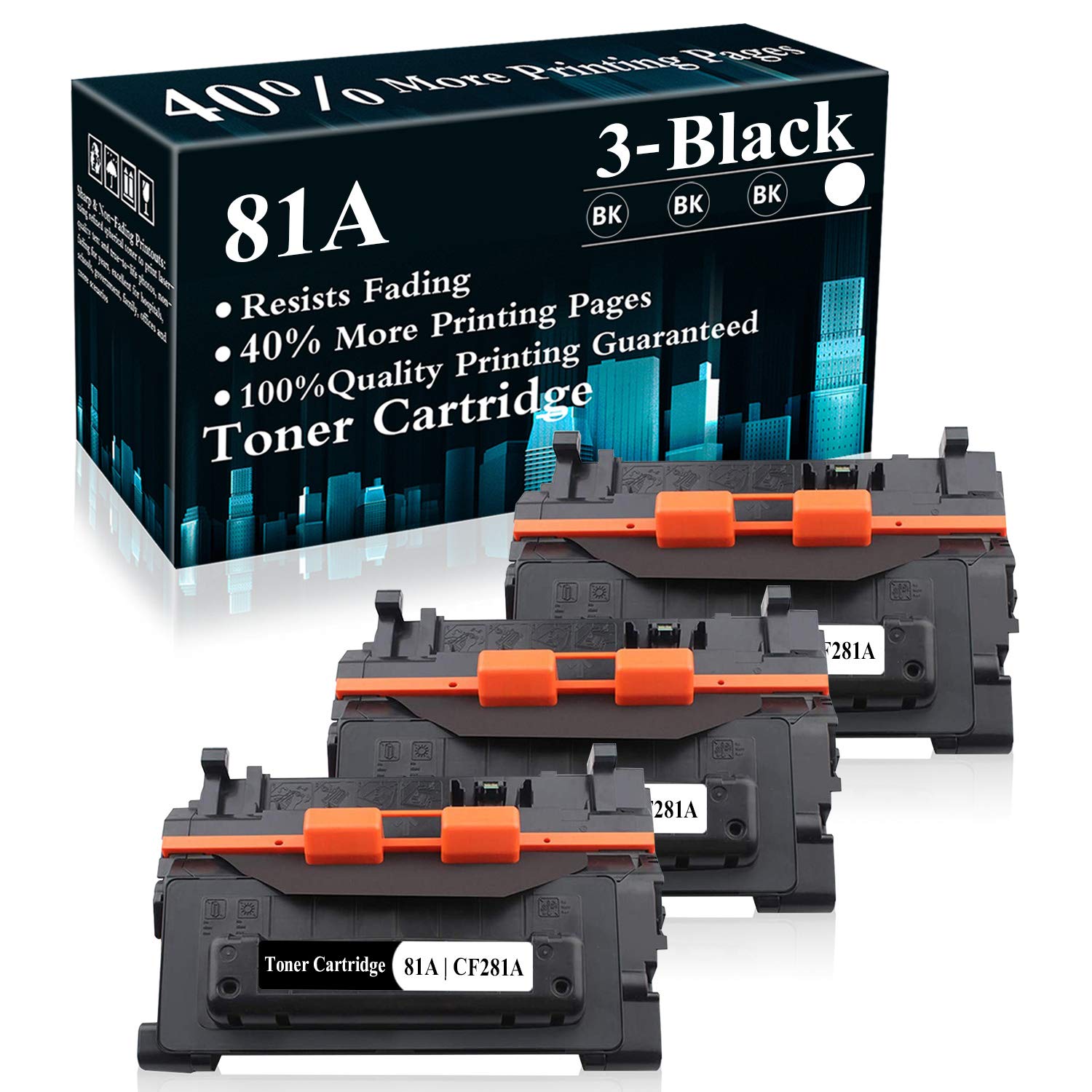 TopInk 81A Black Toner Cartridge Replacement for HP LaserJet Enterprise M604n M604dn M605n M606dn M606x M630h M630dn M630z M604 M606 M630 Printers - High Yield, Reliable Performance for Office & Home Printing Needs
