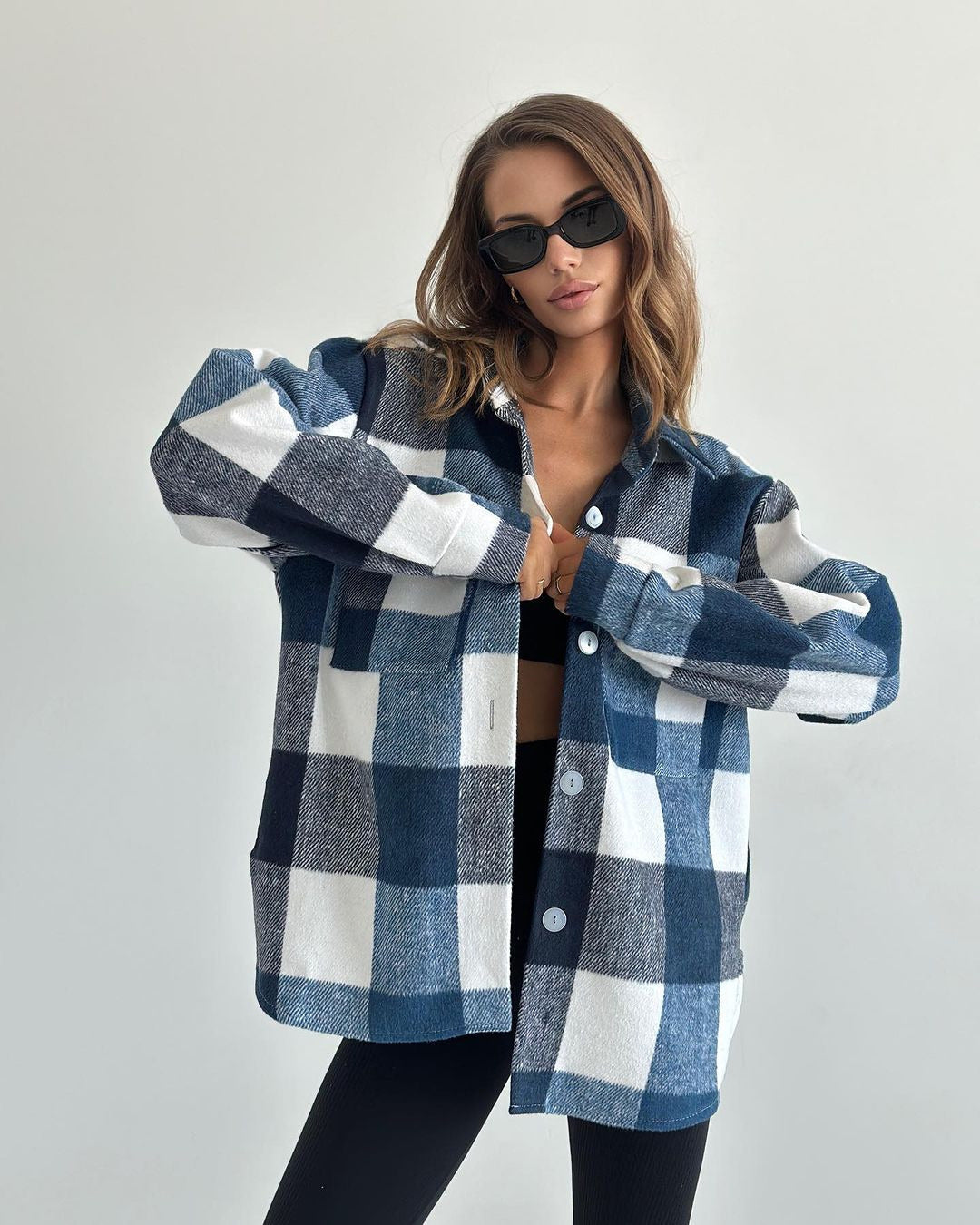 Stylish Long Sleeve Plaid Cardigan Shirt for Women - Vintage 1899 Inspired Fashion - Perfect for Fall Layering, Office Wear & Casual Outfits