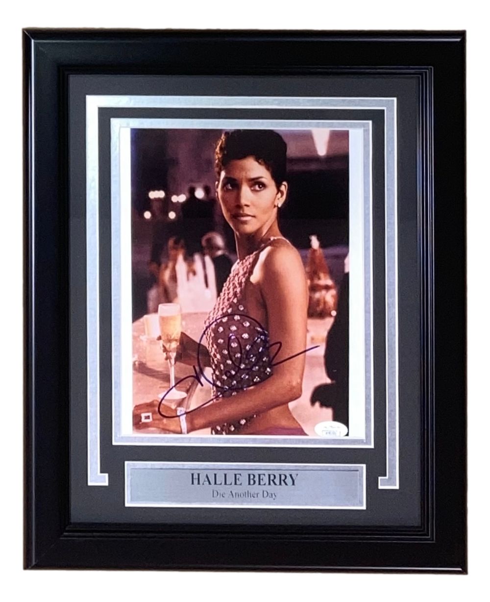 Halle Berry Autographed Framed 8x10 Photo from Die Another Day Movie - JSA Certified Memorabilia for James Bond Fans & Movie Collectors - Perfect for Home Theater Decor, Man Cave Display, or Gift for Film Enthusiasts