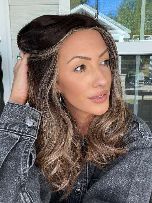 Balayage Beauty Synthetic Lace Front Wig with Mono Top - Natural Looking Human Hair Wig for Women | Perfect for Daily Wear, Cosplay & Special Occasions