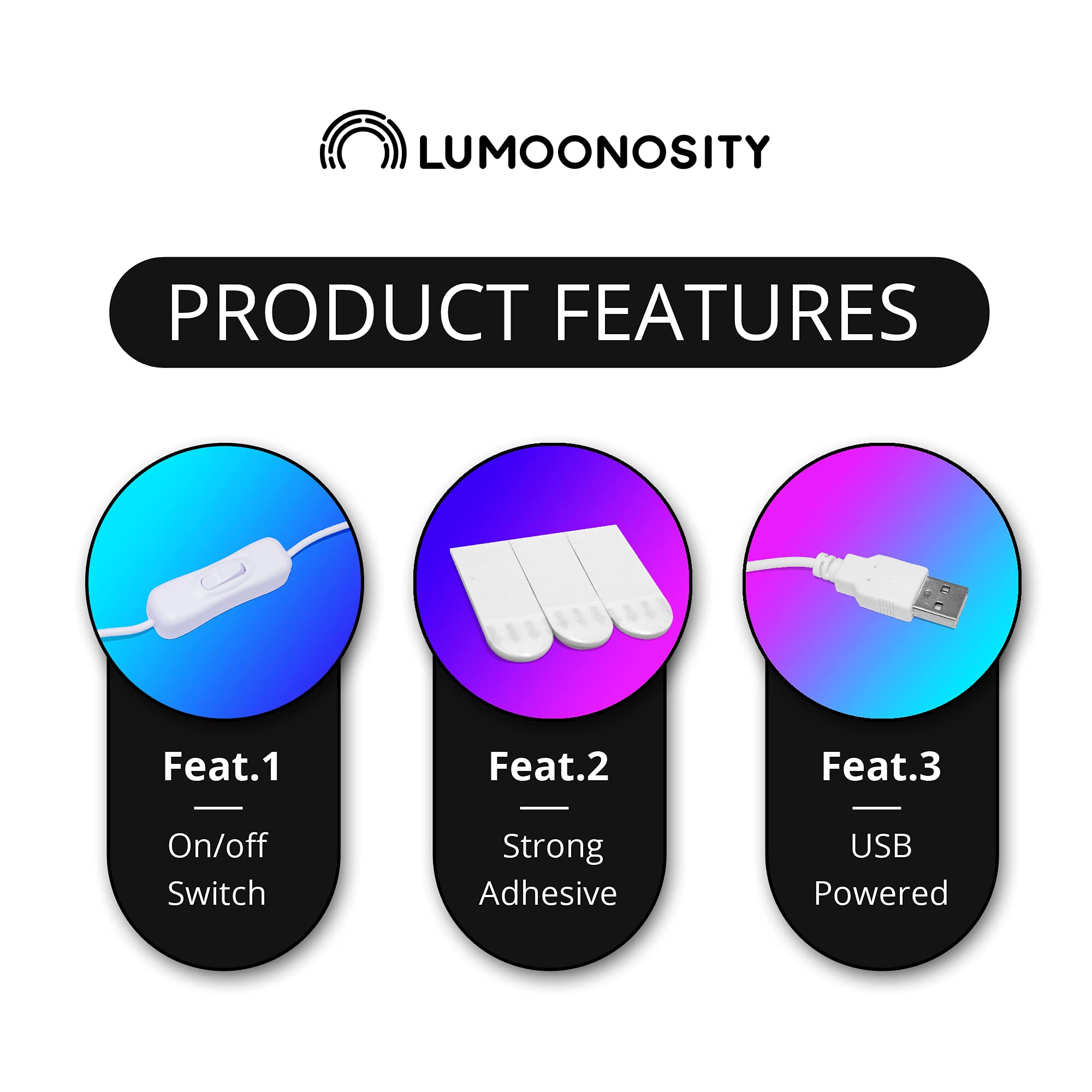 Lumoonosity Grind Neon LED Gaming Light - USB Powered Wall Decor for Boys & Teens - Cool Bedroom & Game Room Lighting with On/Off Switch - Perfect for Gaming Setup, Streaming Background & Man Cave Decor