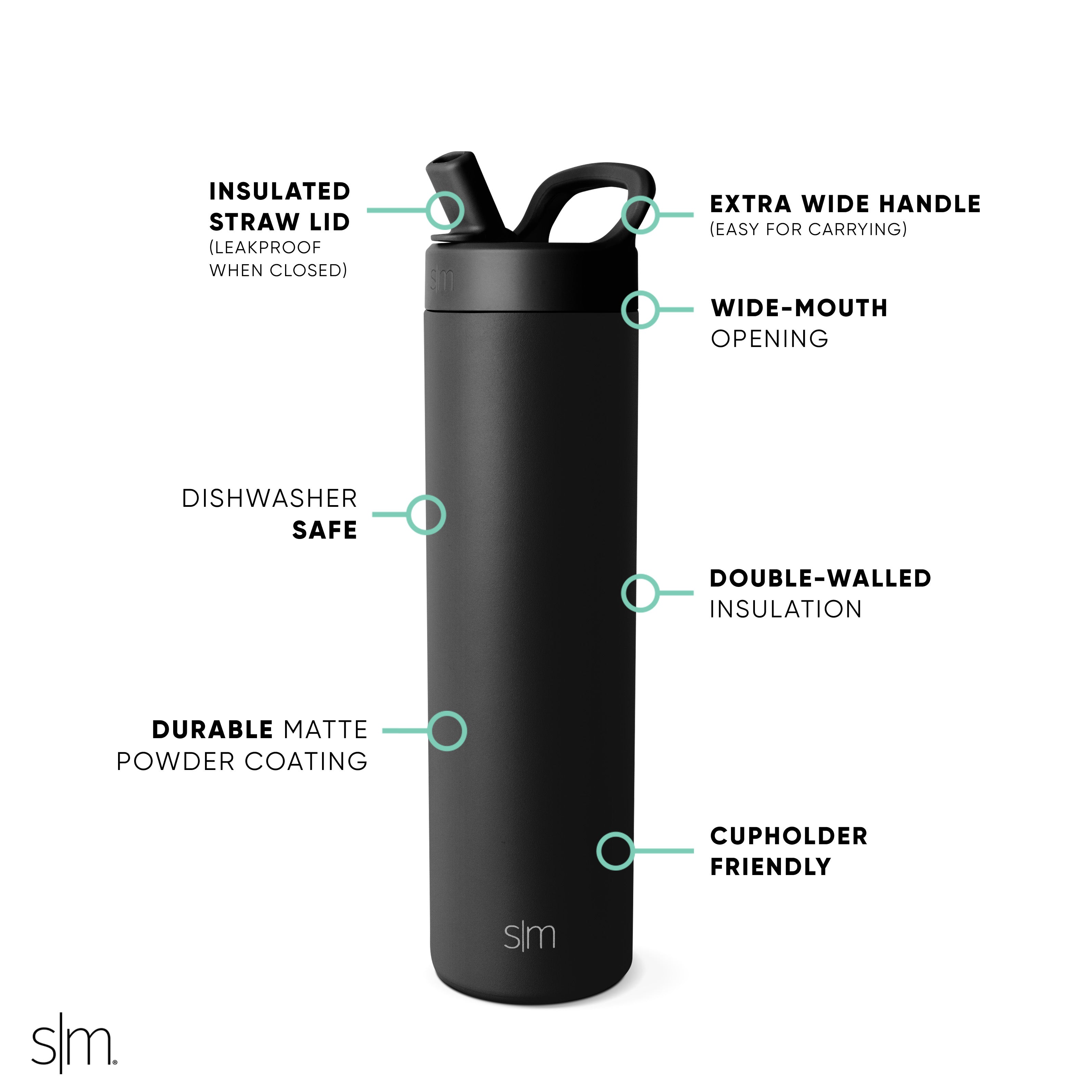 Manual Straw Lid Glass Cup - Reusable Travel Tumbler for Coffee, Tea & Smoothies - Perfect for Office, Gym & Outdoor Activities