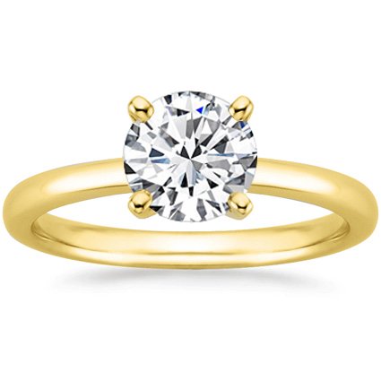 1 Carat Round Cut Solitaire Diamond Engagement Ring - Eye Clean SI1 Clarity, 14K White Gold Wedding Band - Perfect for Proposals, Anniversaries & Bridal Jewelry Gifts