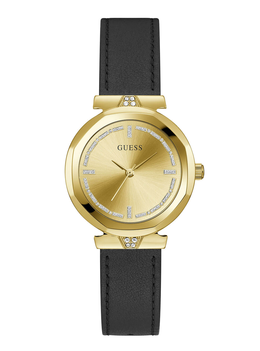 Gold Rumour Black Leather Watch for Men - Stylish & Durable Chronograph Timepiece - Perfect for Business, Casual & Formal Occasions