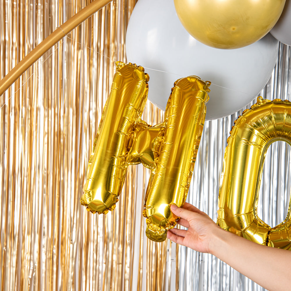 Balloonify Gold Mylar Letter H Balloon - 16 Inch Large Foil Alphabet Balloon for Birthday Party Decorations, Baby Shower, Wedding & Graduation Celebrations - 1 Count Box