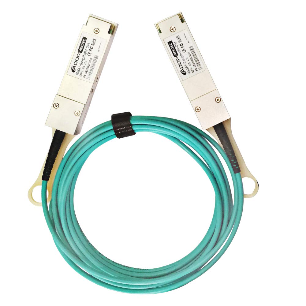 40G QSFP+ Active Optical Cable (AOC) 10M - High-Speed 40Gbase Compatible with Cisco, Ubiquiti, D-Link, Supermicro, QNAP, Netgear, Mikrotik - QSFP+ to QSFP+ Direct-Attach Fiber for Data Centers, Cloud Computing & High-Performance Networking
