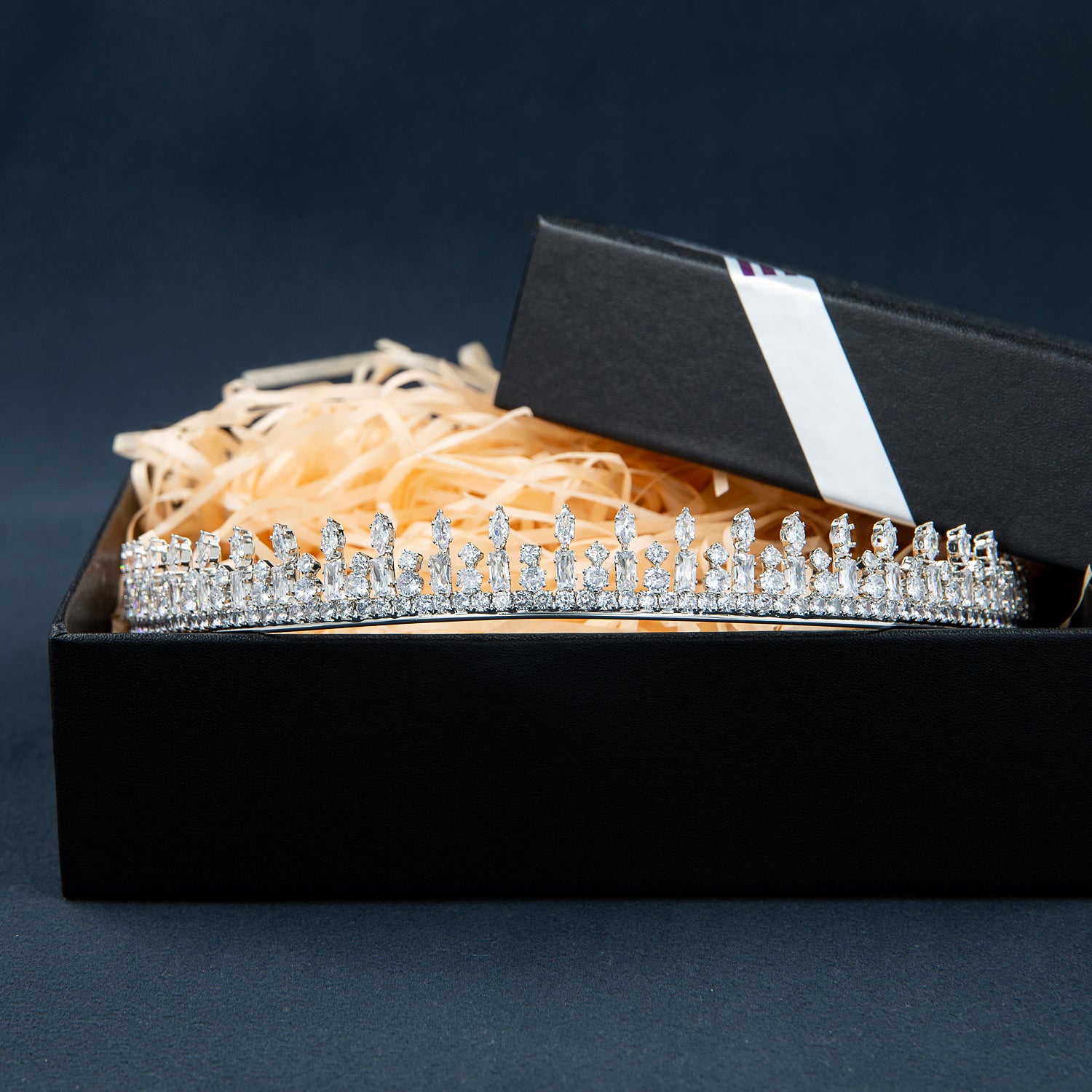 Elegant Cubic Zirconia Wedding Tiara for Bride - Sparkling Bridal Hair Jewelry TS1124 | Perfect for Weddings, Prom & Special Occasions
