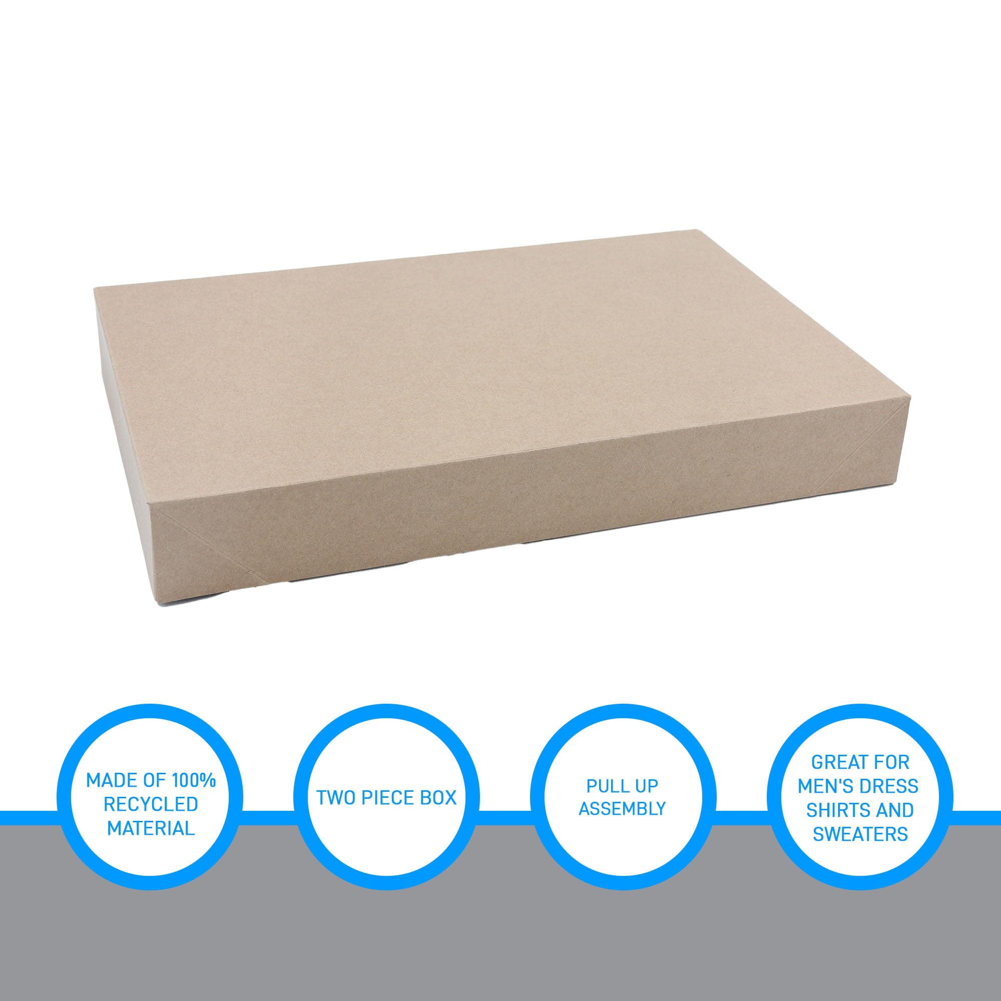 SSWBasics 15 x 9.5 x 2 Inch Kraft Apparel Shipping Boxes - 100 Pack | Perfect for Clothing, Retail Packaging & Ecommerce Shipping