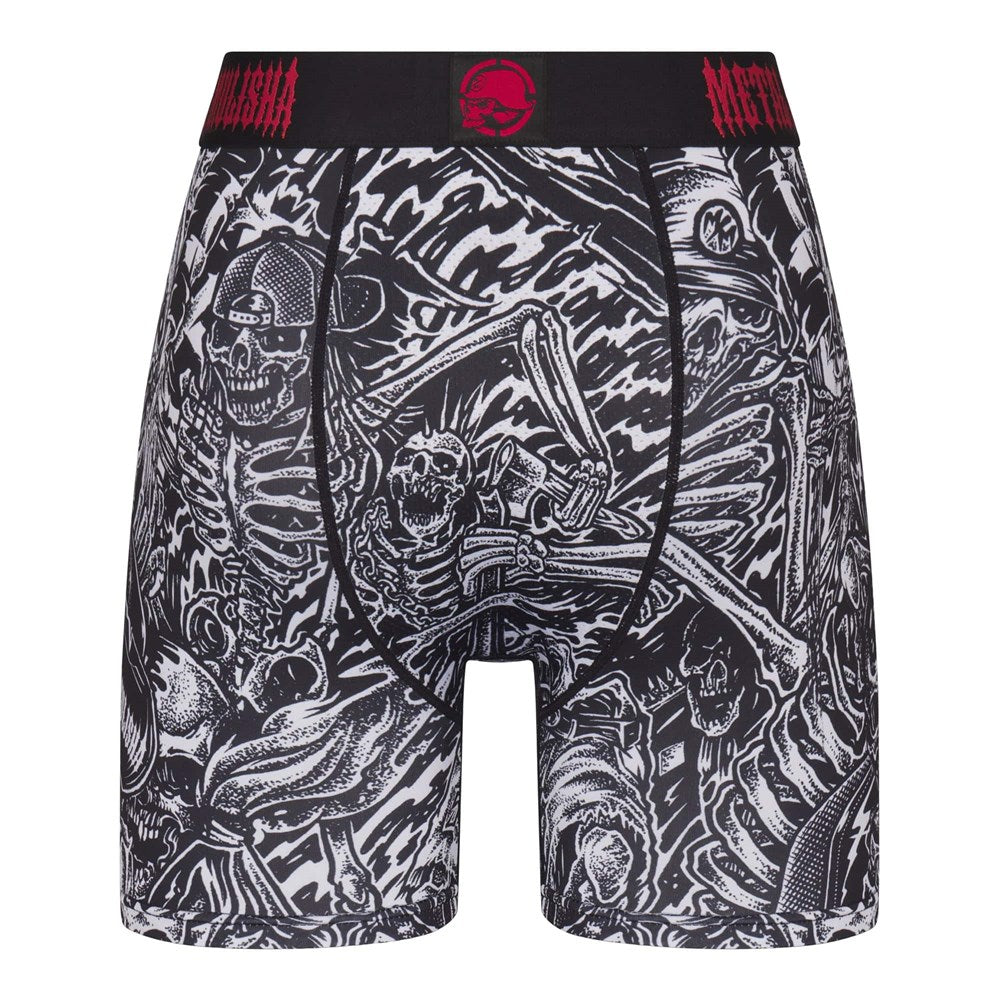 Metal Mulisha Riot Boxer Briefs for Men - Comfortable Stretch Underwear with Moisture Wicking - Perfect for Gym, Workout & Everyday Wear