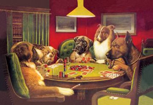 Peel & Stick Wall Decal - St Bernard Dog Playing Poker Art (18x12 inches) | Removable Vinyl Sticker for Home Decor, Nursery, Office & Game Room