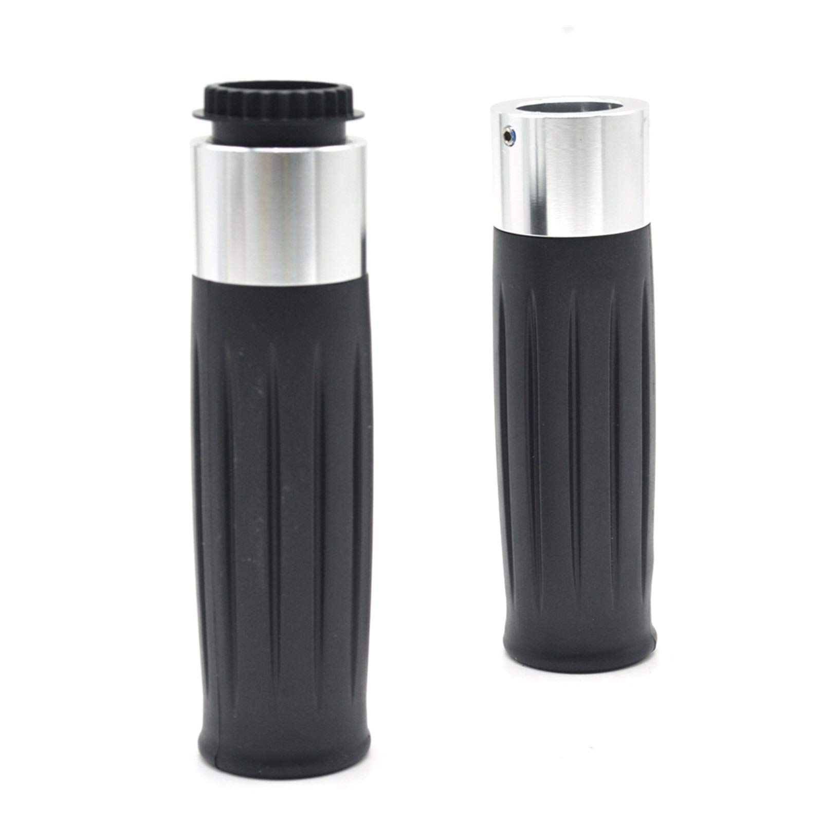 CNC Motorcycle Grips - Aluminum Rubber Gel for 7/8