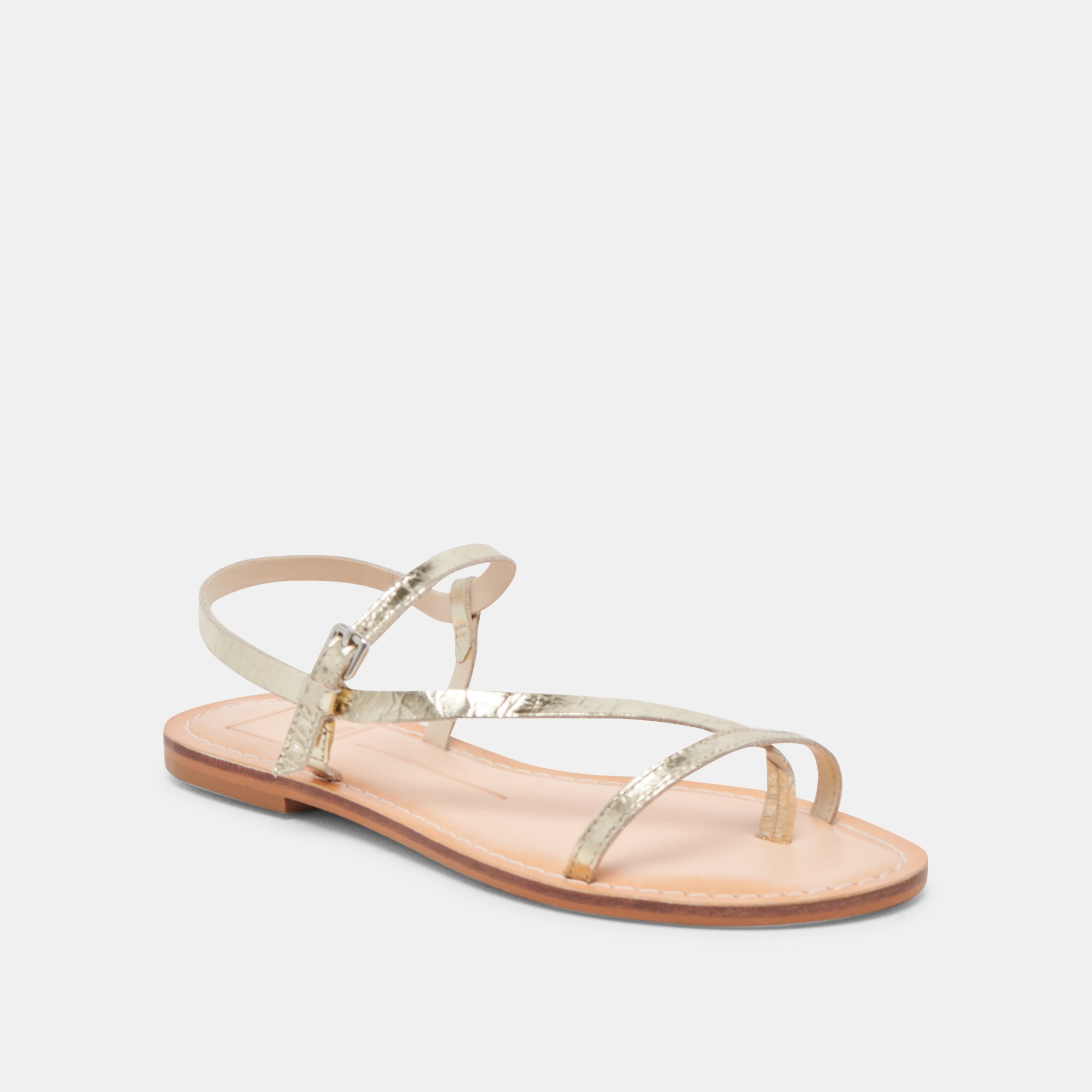 WANDRE Distressed Leather Sandals in Gold - Stylish & Comfortable Women's Fashion Sandals for Beach, Vacation & Casual Wear