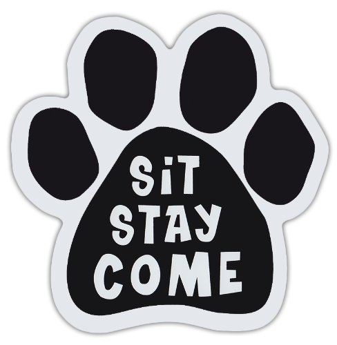 Dog Paw Shaped Magnets - Fun SIT STAY COME Commands for Pet Lovers | Cute Fridge Magnets for Dog Owners, Car Decor & Unique Gifts | Perfect for Home, Office & Pet-Themed Spaces